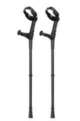 Black Leather Effect Pair of Crutches
