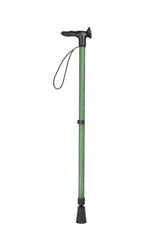 Green camo adjustable walking stick