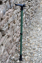 Green camo adjustable walking stick