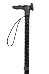 Jet Black Diamanté Walking Stick