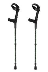 Dark Green pair of Crutches covered in gold stars
