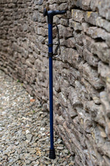 Navy Blue folding walking stick by cool crutches with ergonomic handle and supportive ferrule