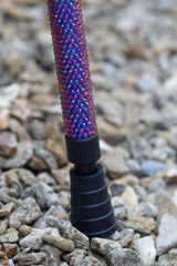 PurpleVelvetDiamante Crutches Close Up