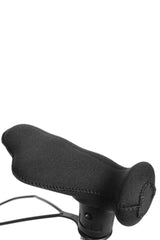 Ergonomic moulded walking stick handle with a soft grip