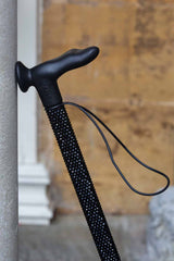 Jet Black Diamanté Walking Stick
