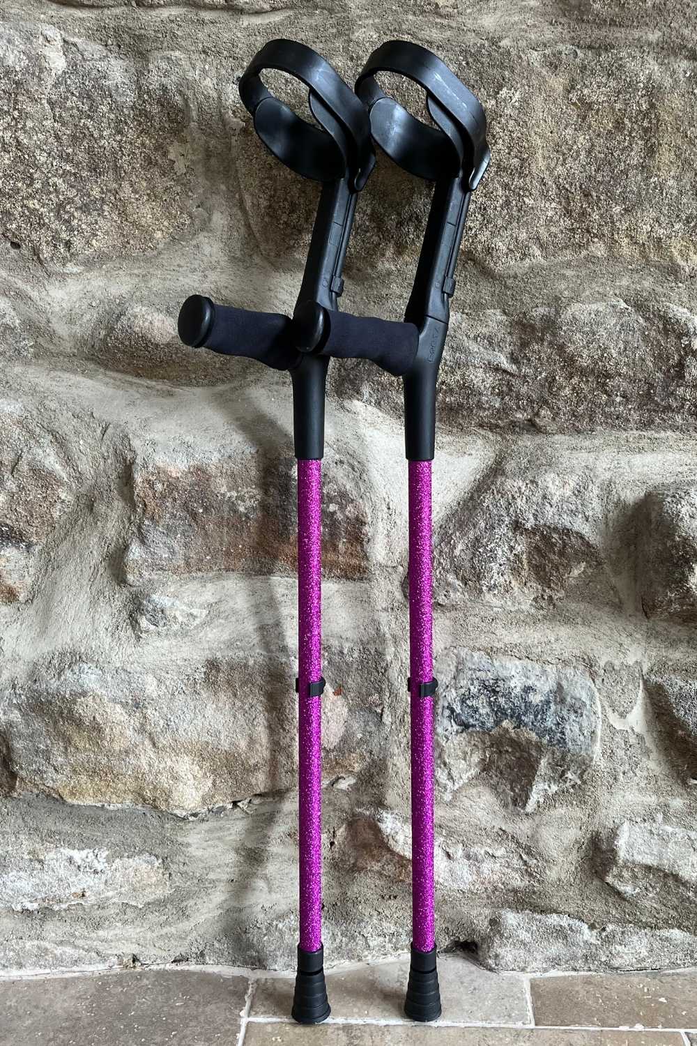 Pink Glitter Crutches Comfortable Crutches Cool Crutches