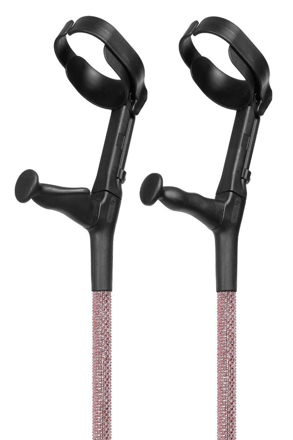 Baby Pink Diamanté Crutches