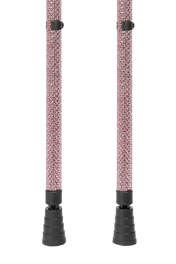 Baby Pink Diamanté Crutches