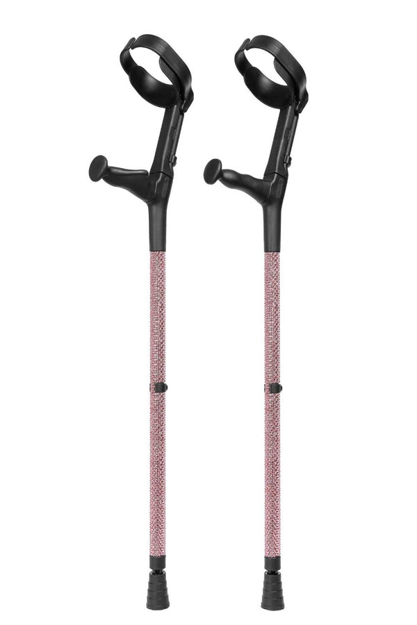 Baby Pink Diamanté Crutches
