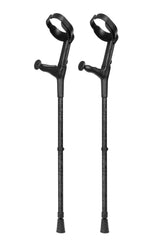 Black camo designed pair of crutches