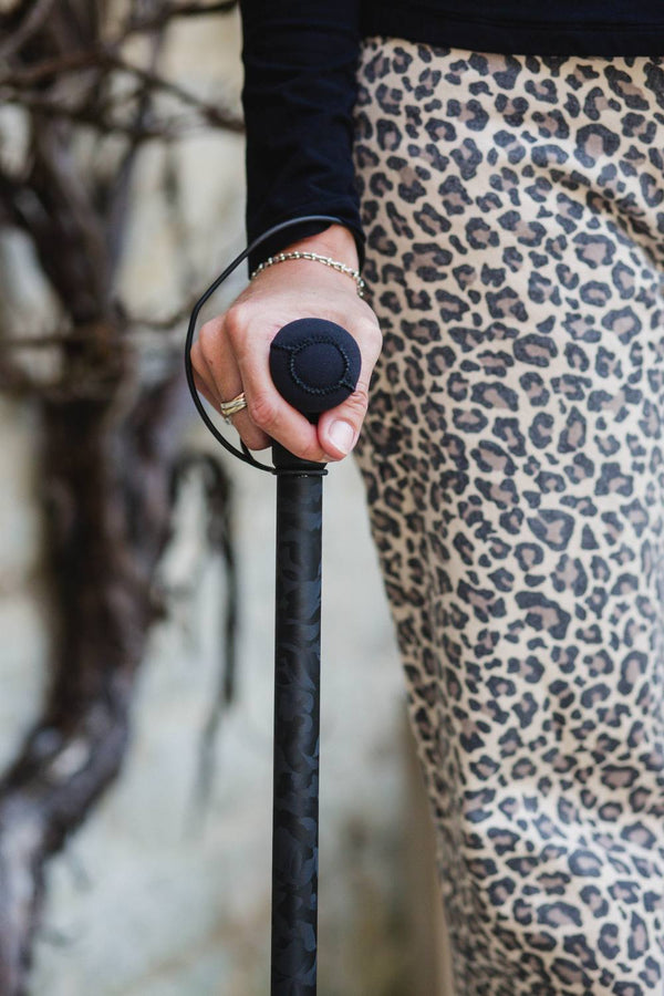 Black camo adjustable walking stick 