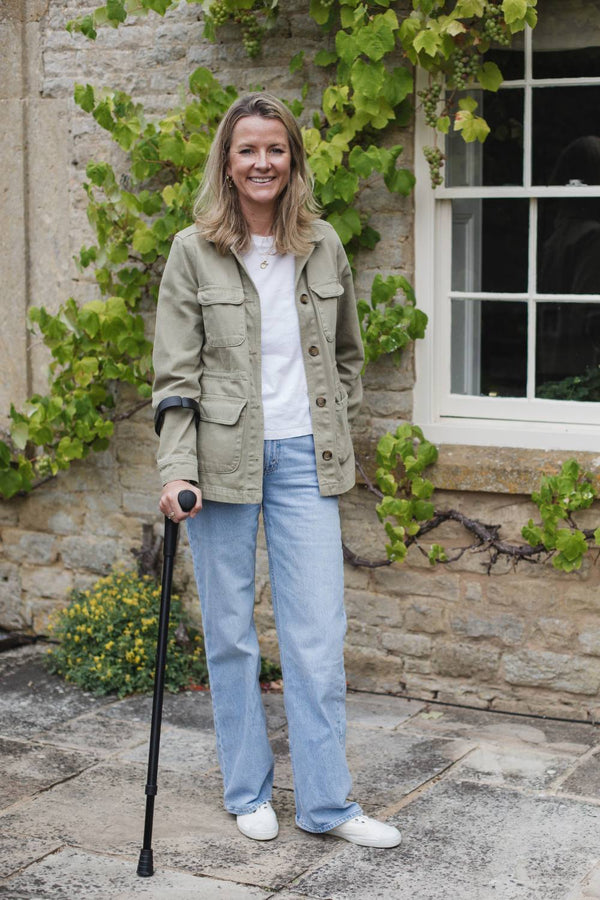 Black Leather Effect Crutches 