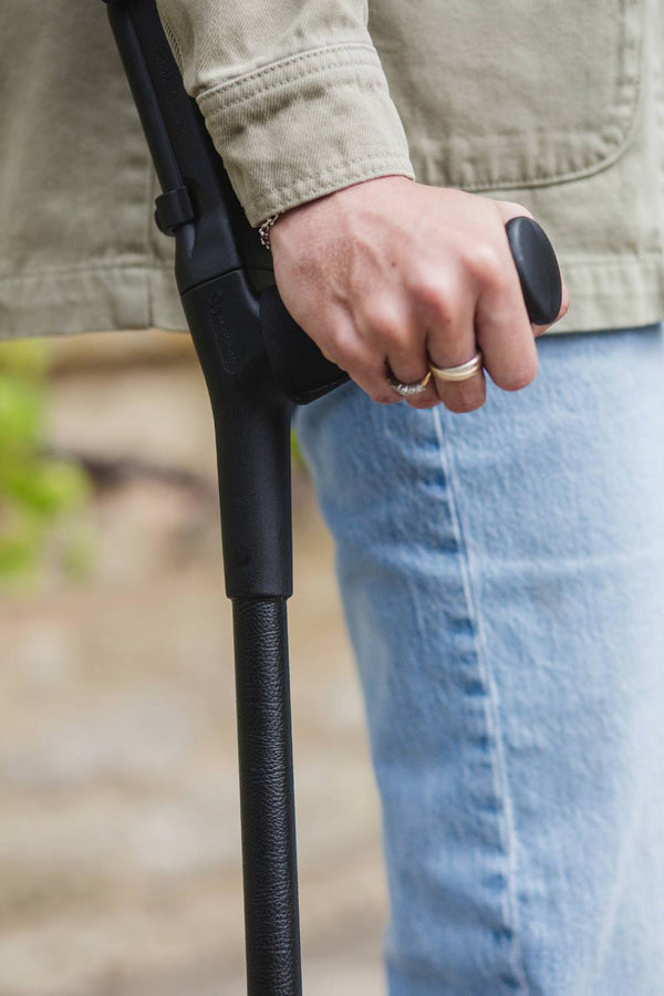 Black Leather Effect Crutches 