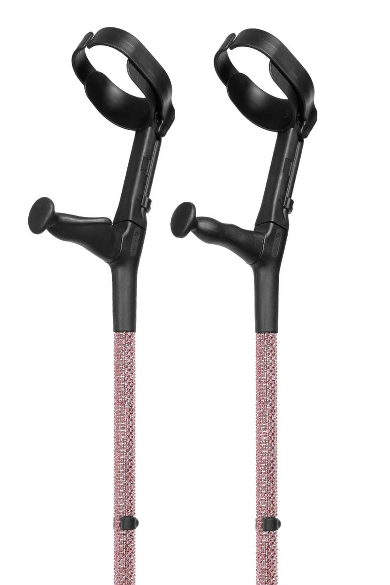 Baby Pink Diamanté Crutches