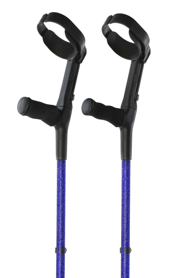 Blue Glitter Crutches