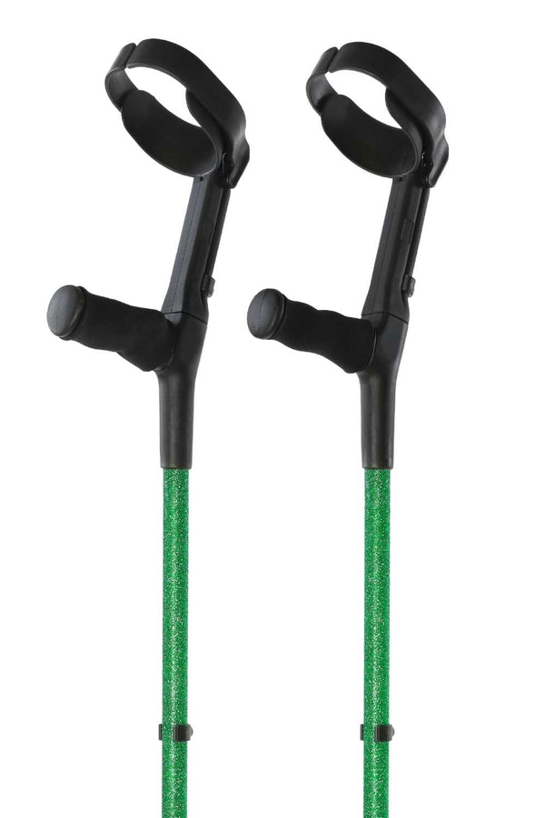 Green Glitter Crutches