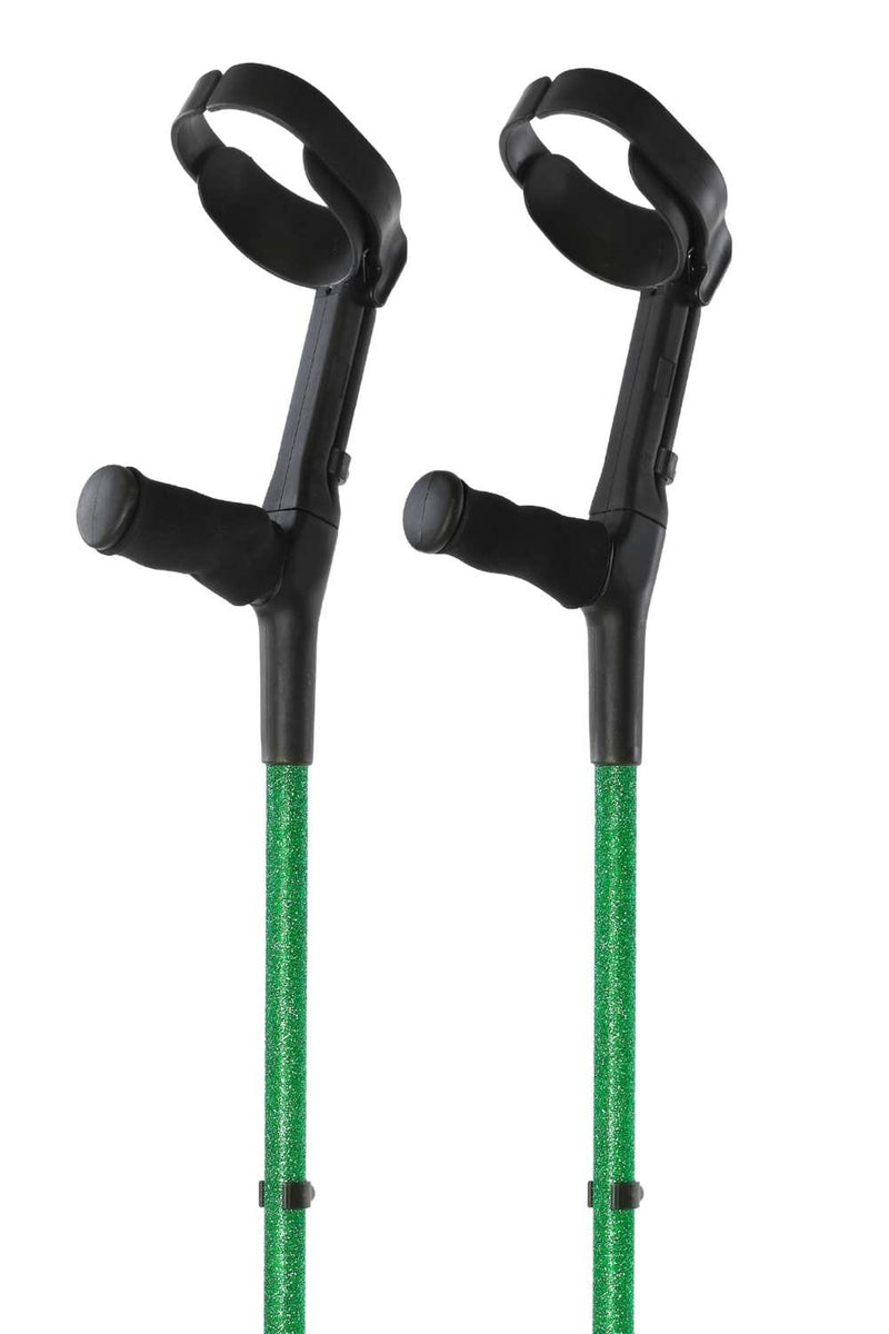 Green Glitter Crutches