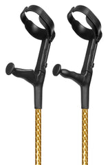 Top of Gold Chrome Effect Pair of Crutches