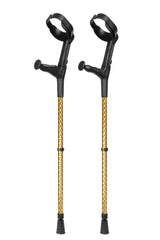 Gold Chrome Effect Pair of Crutches