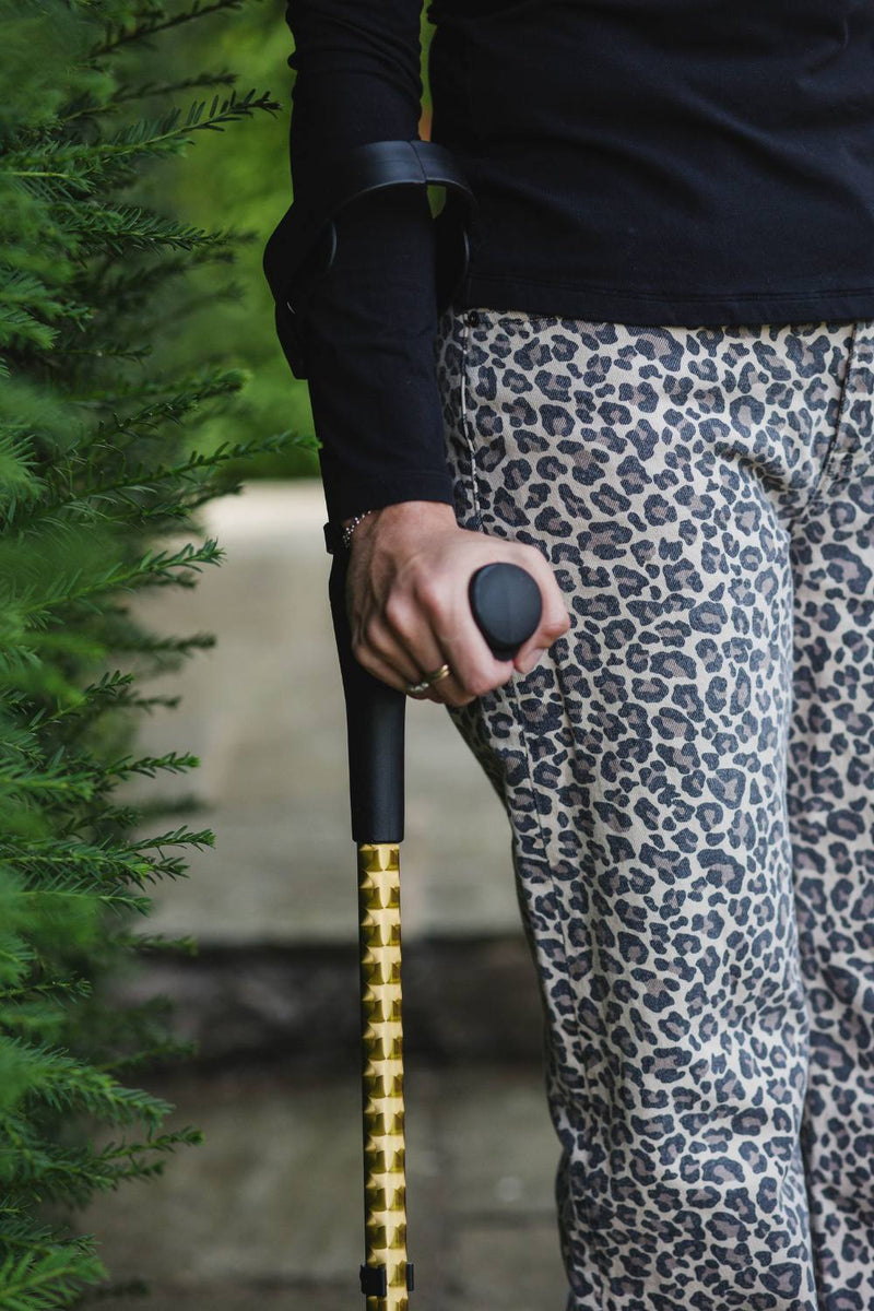 Gold Chrome Effect Crutches