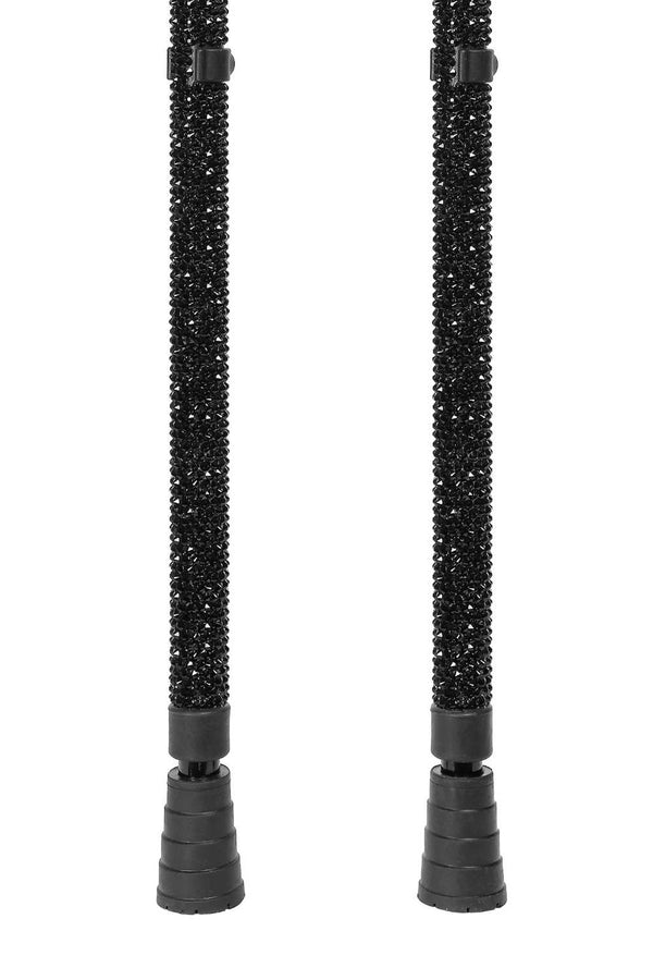 Jet Black Diamanté Crutches