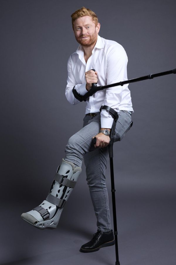 Jonny Bairstow in Cool Crutches