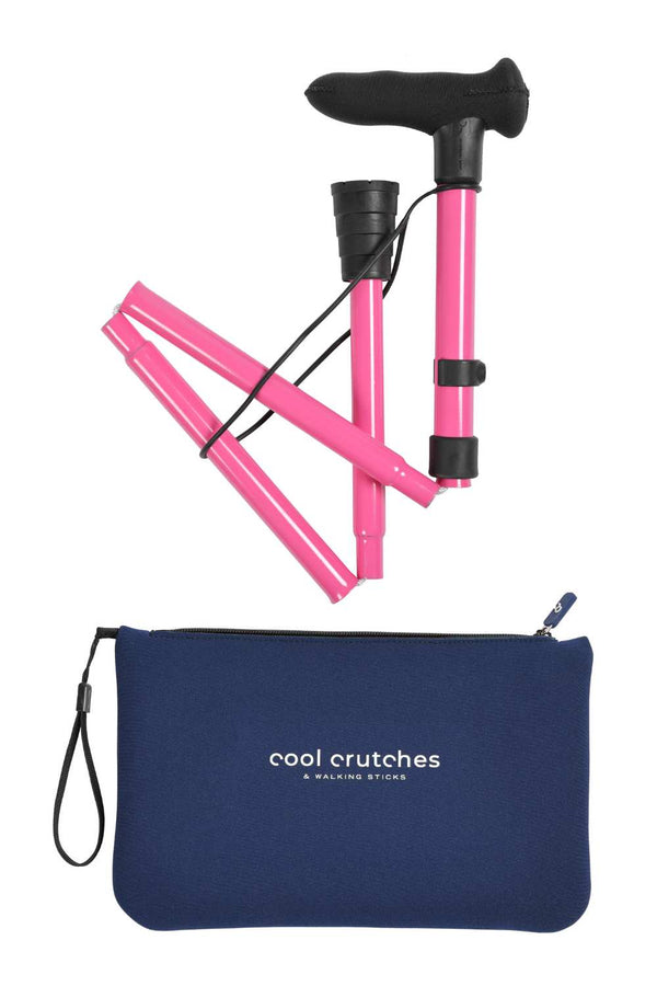 NEW Pink Folding Walking Stick