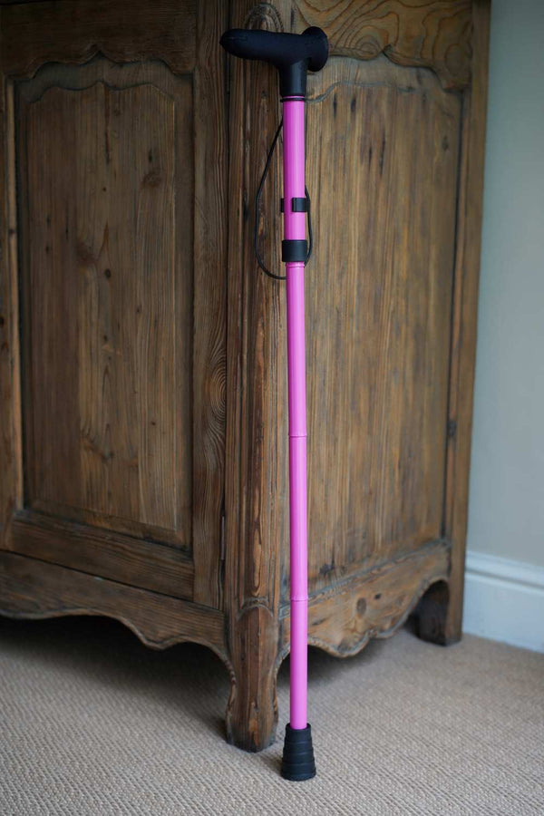 NEW Pink Folding Walking Stick