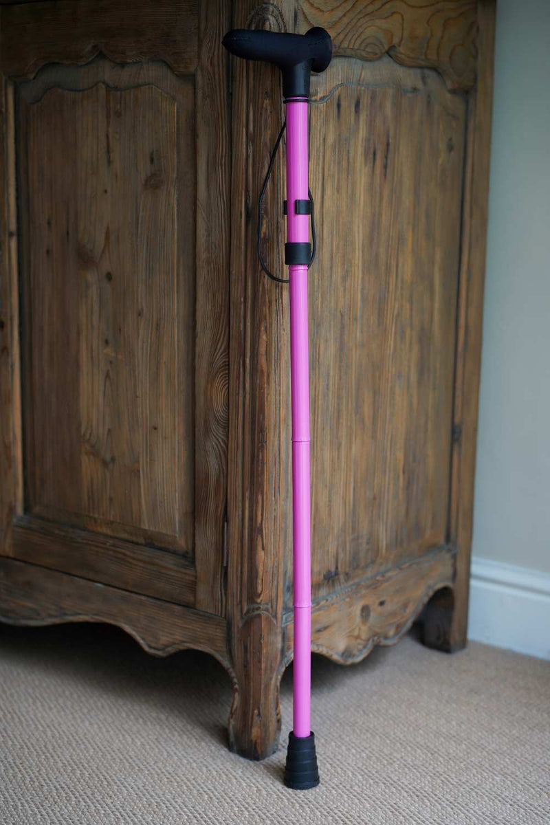 NEW Pink Folding Walking Stick