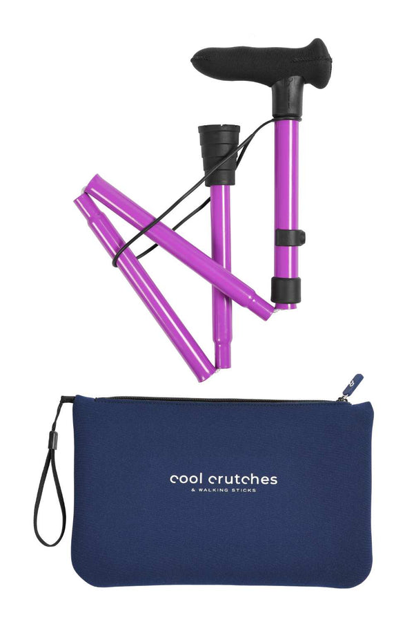 NEW Purple Folding Walking Stick