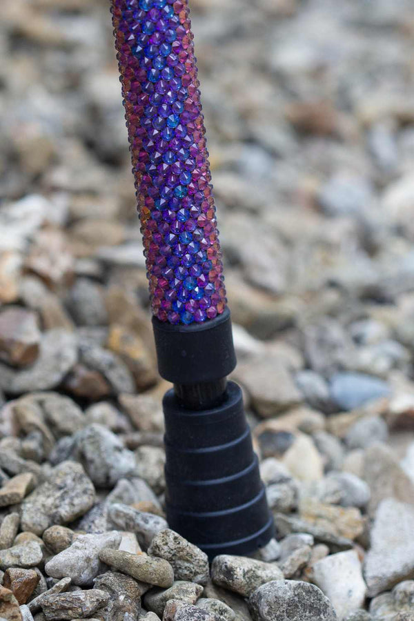 PurpleVelvetDiamante Crutches Close Up