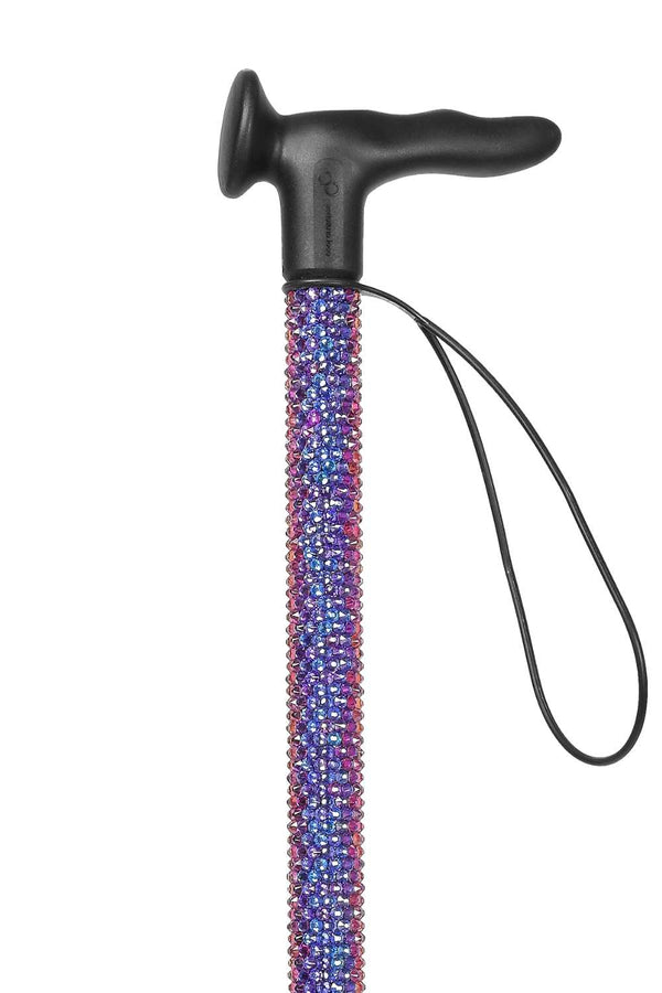 Purple Velvet Diamanté Walking Stick