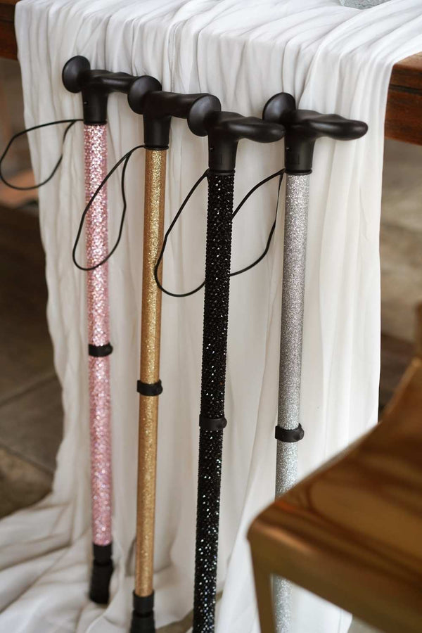 Silver Glitter Walking Stick