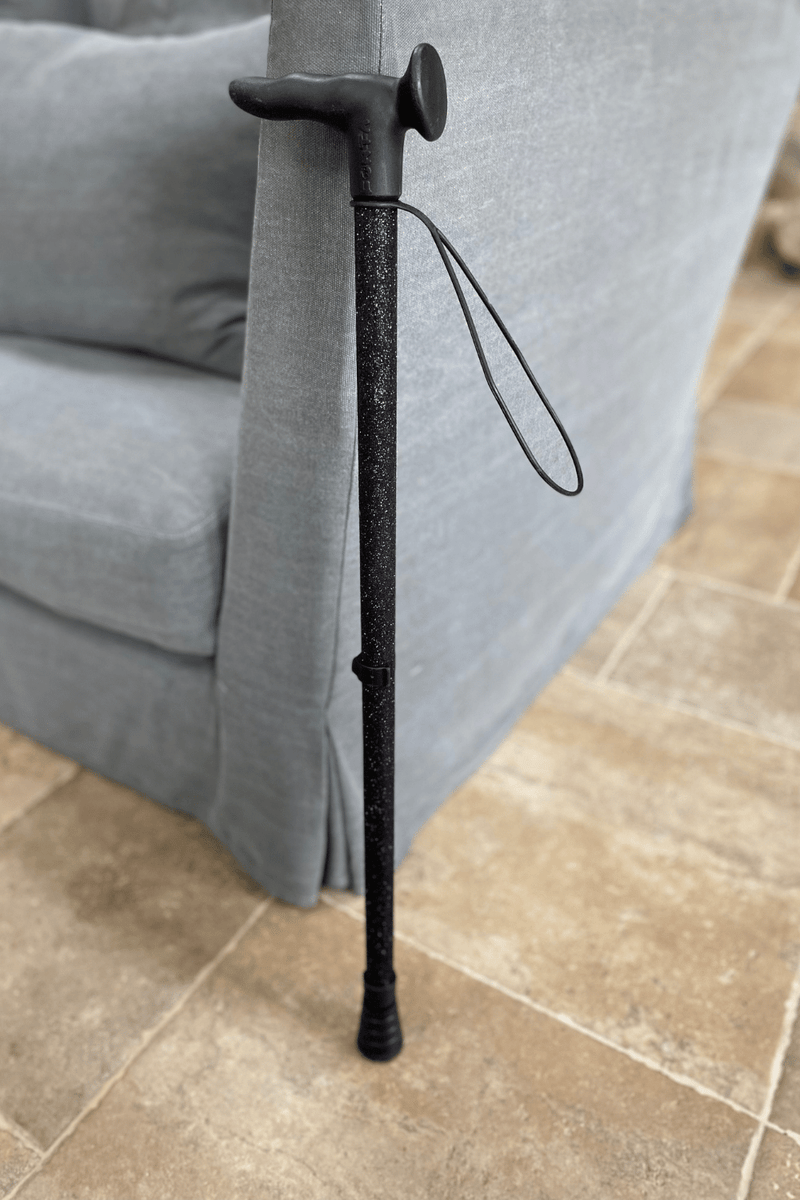 Black Glitter Walking Stick