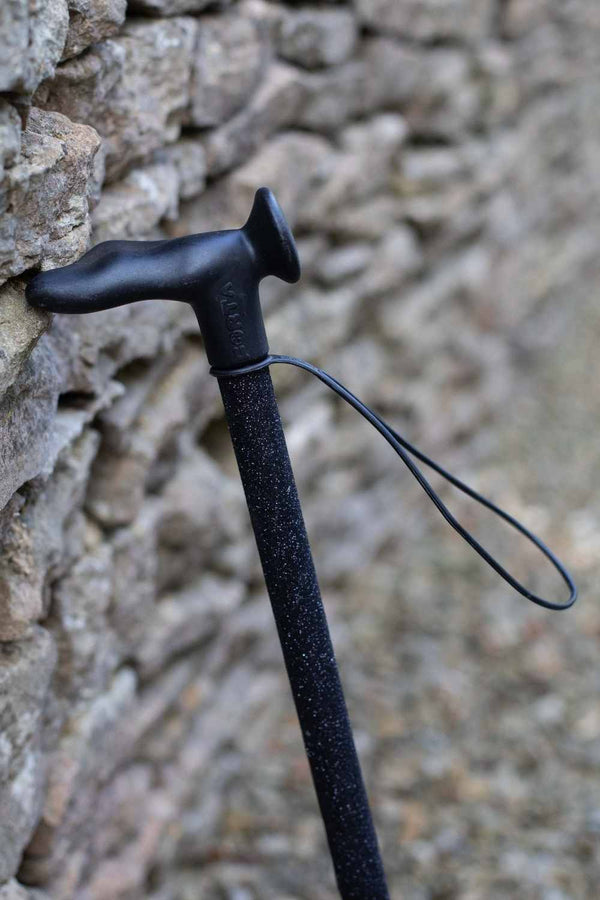 Black Glitter Walking Stick-Walking Stick-Cool Crutches