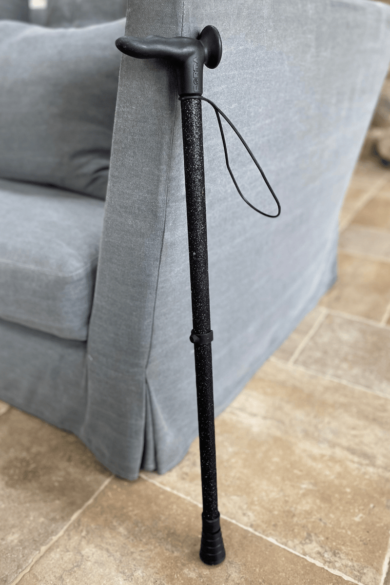 Black Glitter Walking Stick