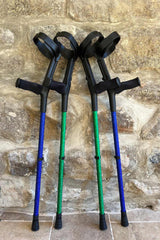Blue Glitter Crutches