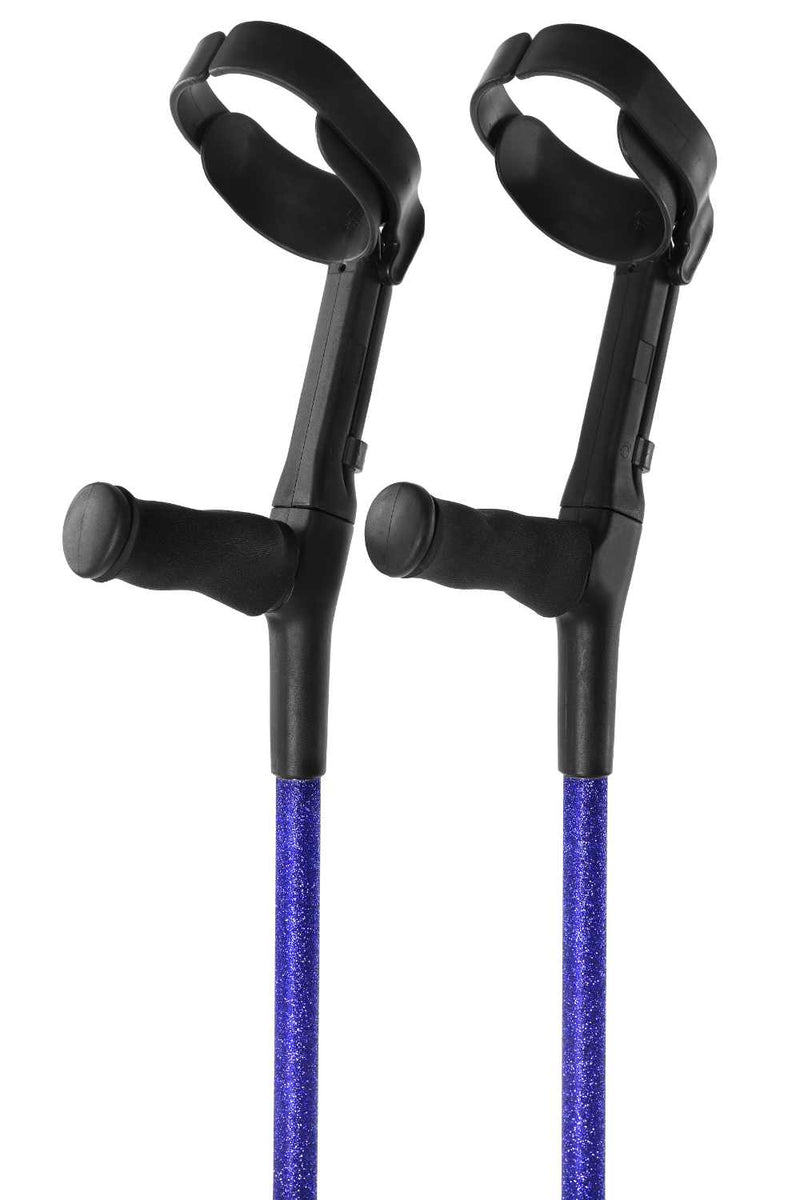 Blue Glitter Crutches-Crutch-Cool Crutches