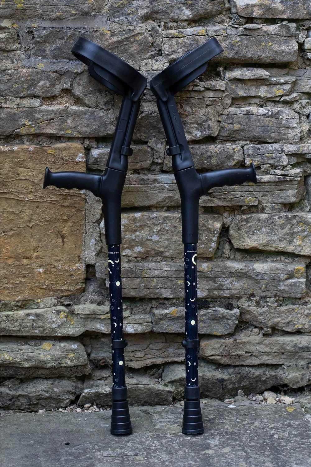 Midnight Blue Crutches | Moons & Stars Kids Crutches
