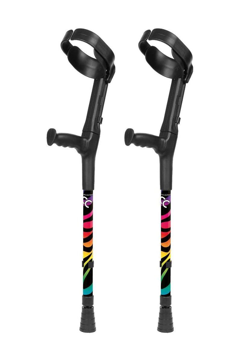 Children's Rainbow Zebra Crutches-Crutch-Cool Crutches