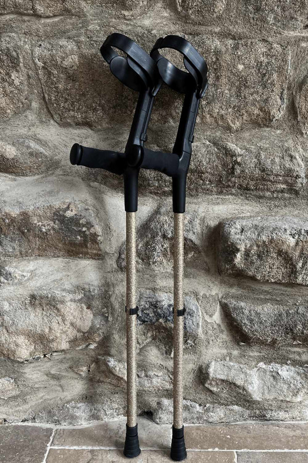 Gold Glitter Crutches