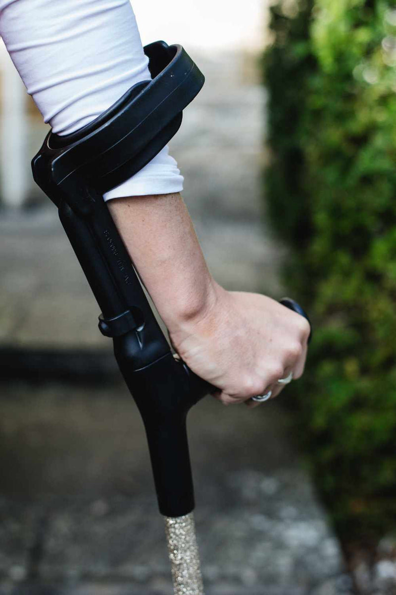 Gold Glitter Crutches