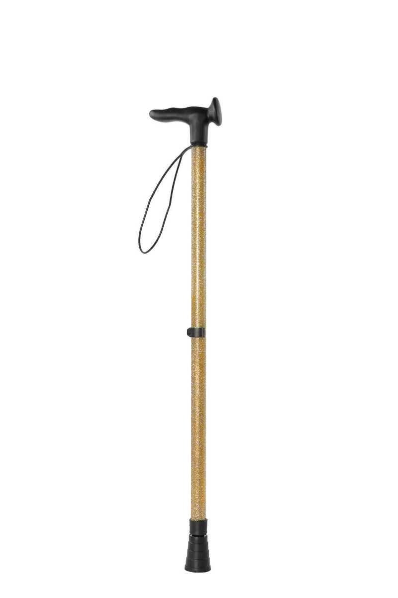 Gold Glitter Walking Stick-Walking Stick-Cool Crutches