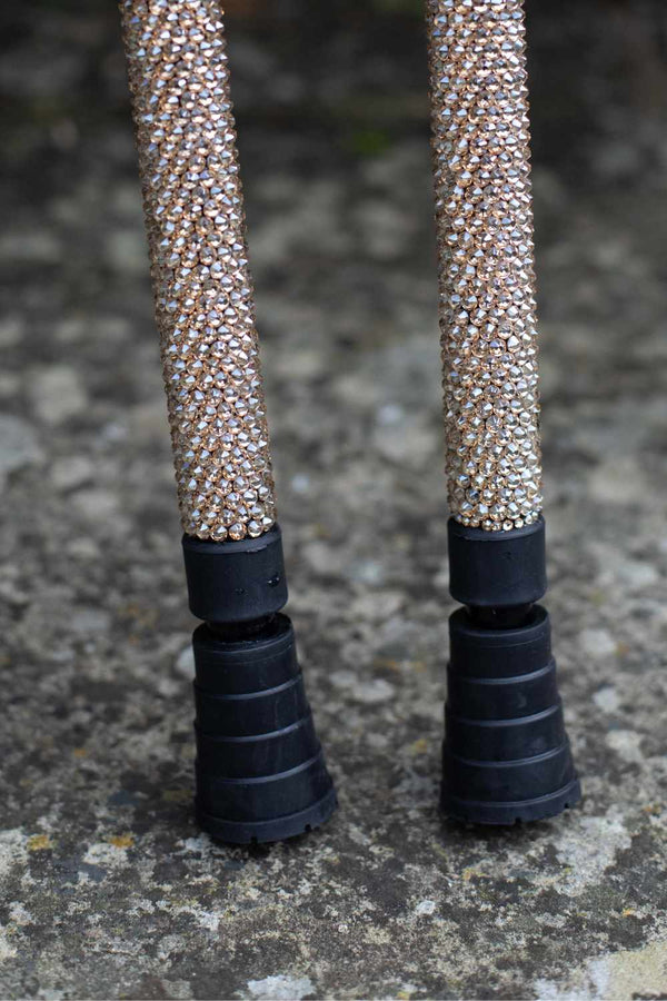 Gold Ombré Diamanté Crutches