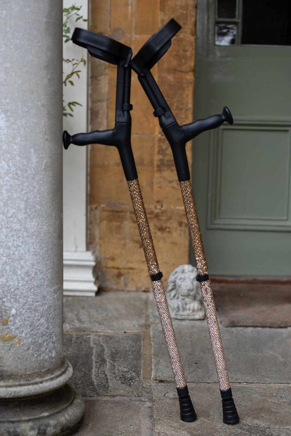 Gold Ombré Diamanté Crutches