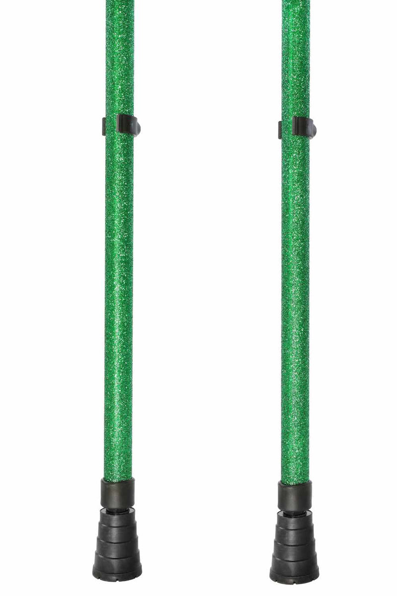 Green Glitter Crutches-Crutch-Cool Crutches