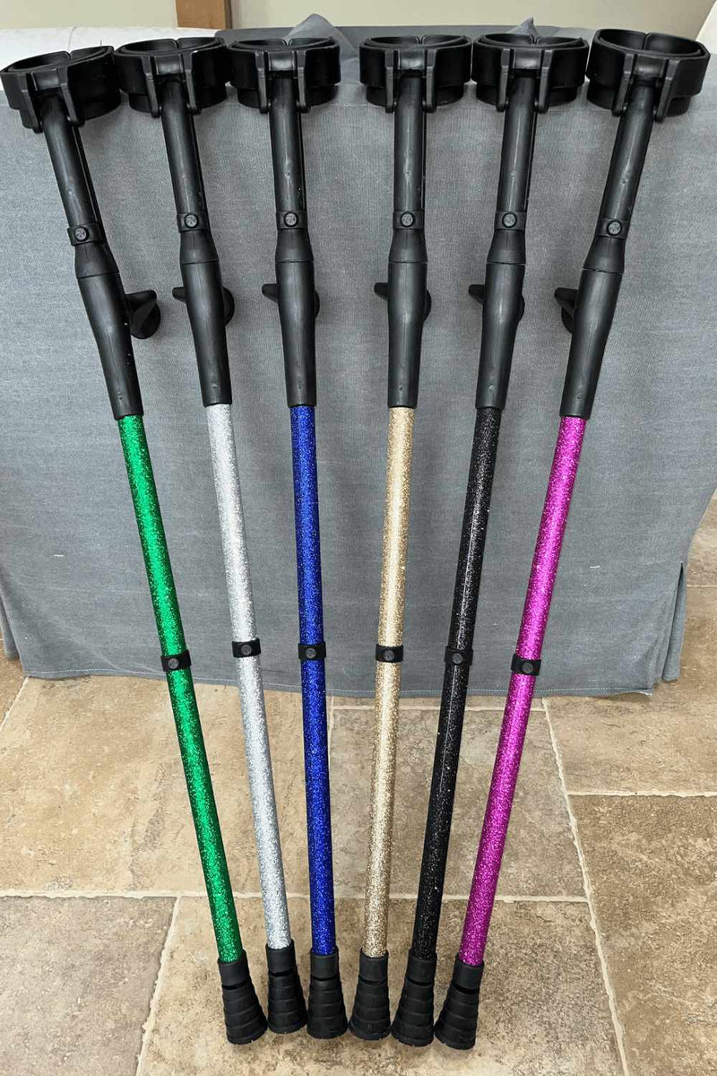 Green Glitter Crutches