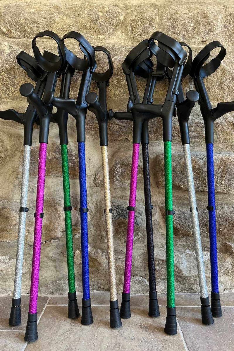 Green Glitter Crutches