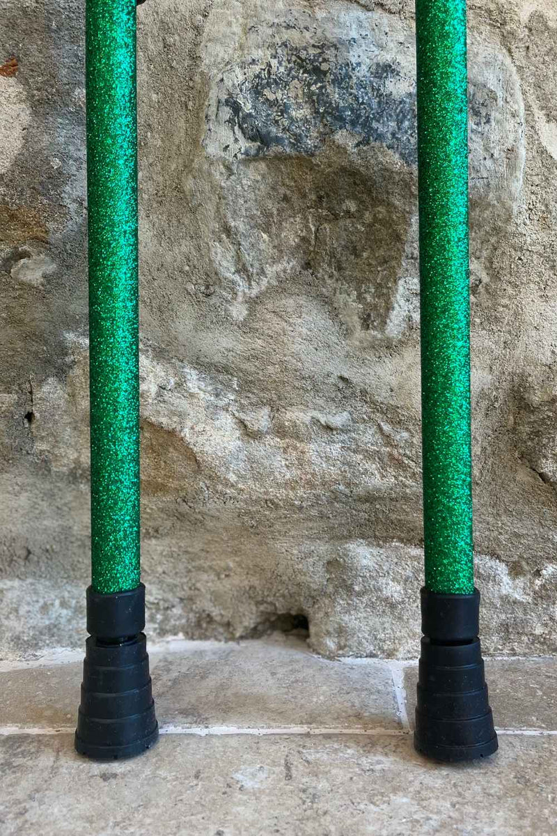 Green Glitter Crutches