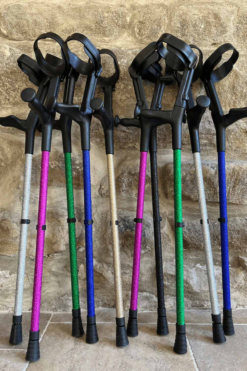 Green Glitter Crutches